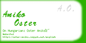 aniko oster business card